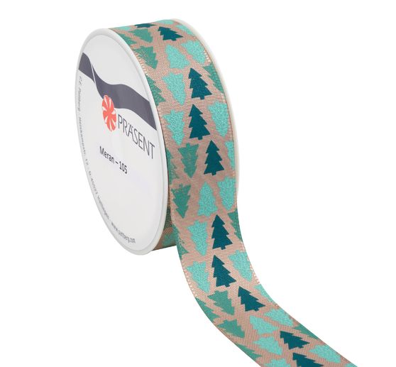 Taffeta lint "Kerstbomen"