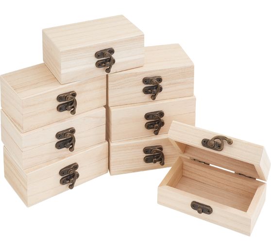 VBS Houten doos, 8 stuks, 10 x 3,8 x 5,9 cm