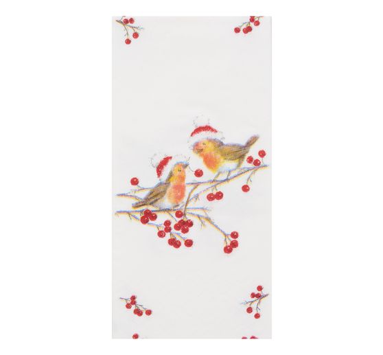 Papieren zakdoeken "X-Mas Robin"