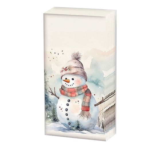 Papieren zakdoeken "Snowman"