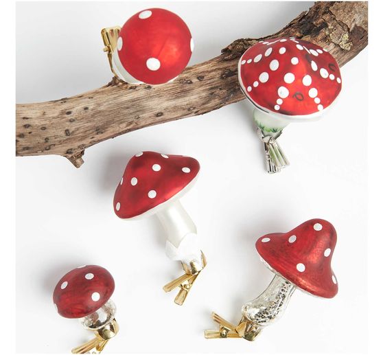 Glass toadstool, with clip