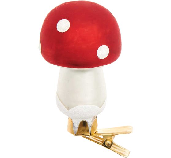 Glass toadstool, with clip
