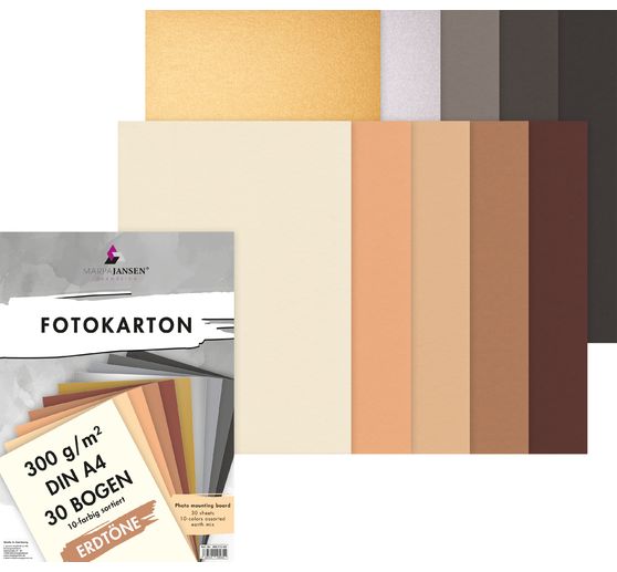 Fotokarton assortiment "Aardetinten"
