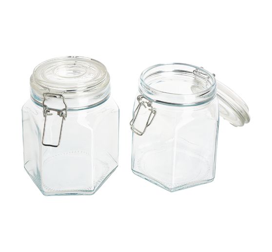 VBS Preserving jar with swing top,800 ml, 2 pcs.