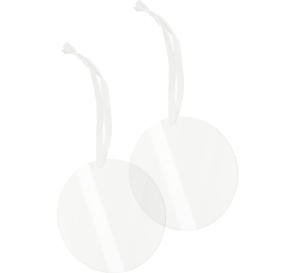 Decoratieve hanger "Rond" met lint, set van 2