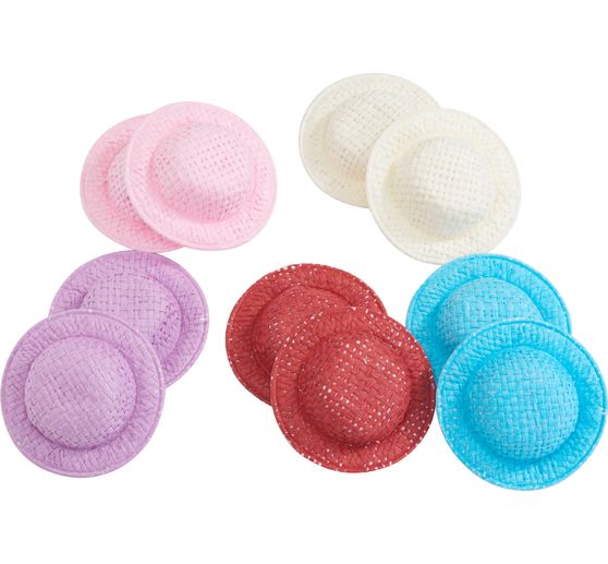 VBS Strohoed "Assorti", Ø 5 cm, 10 stuks