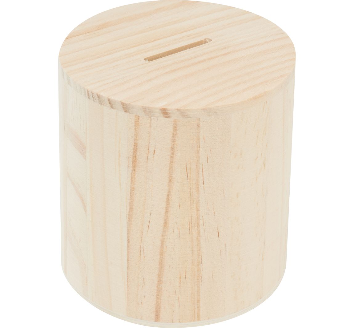 Houten spaarpot