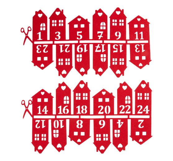 VBS Advent numbers "Felting houses"