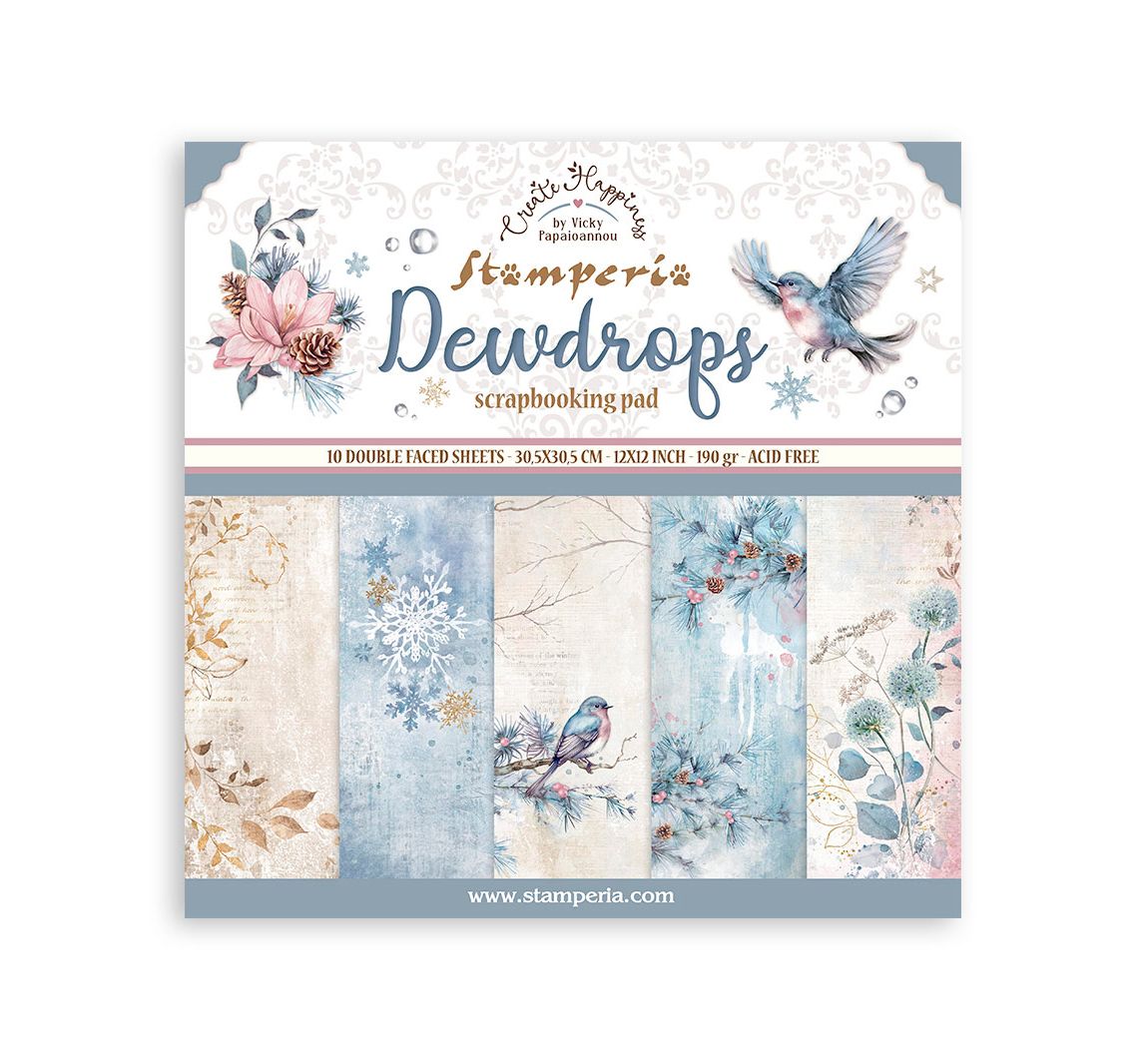 Scrapbook blok "Dewdrops"