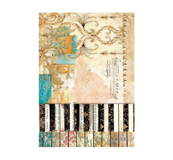 Motif straw silk backgrounds "Music"