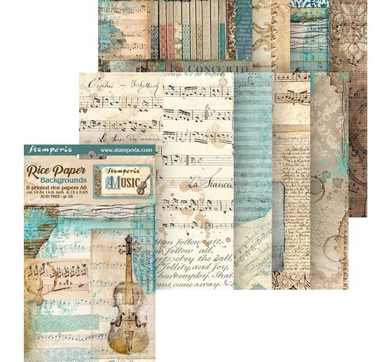 Motif straw silk backgrounds "Music"