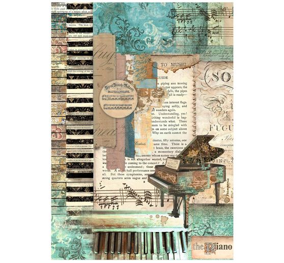 Motief strozijde "Music - Piano"