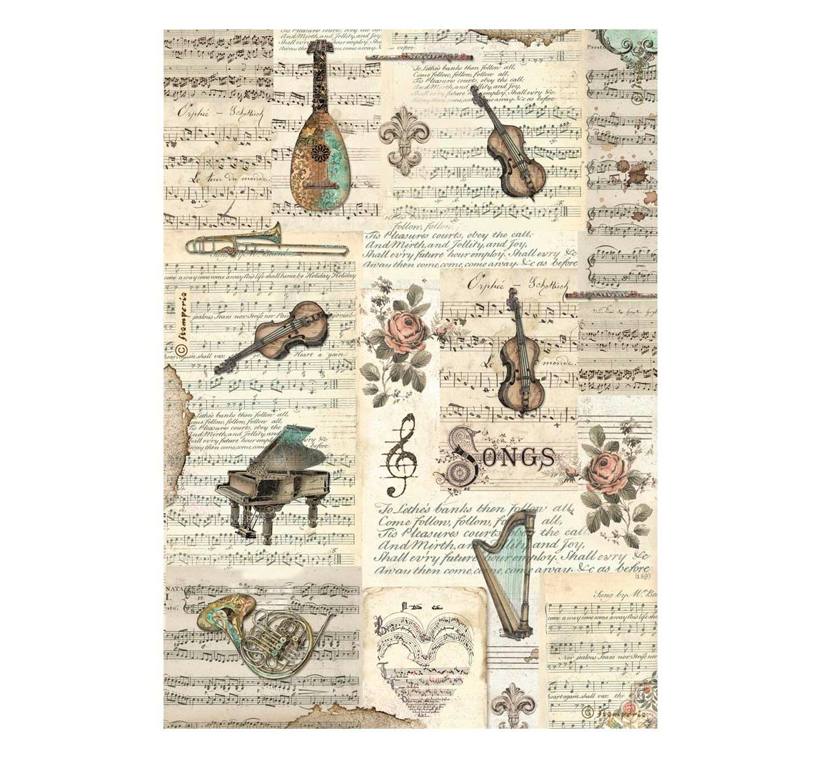 Motief strozijde "Music - Instruments"