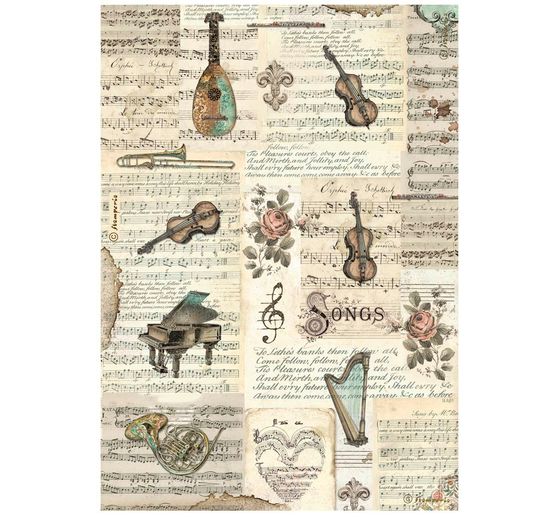 Motief strozijde "Music - Instruments"