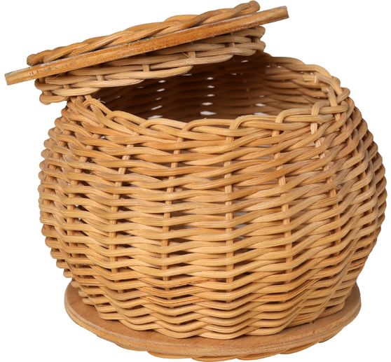 VBS Craft kit Rattan cane "Basket with lid"