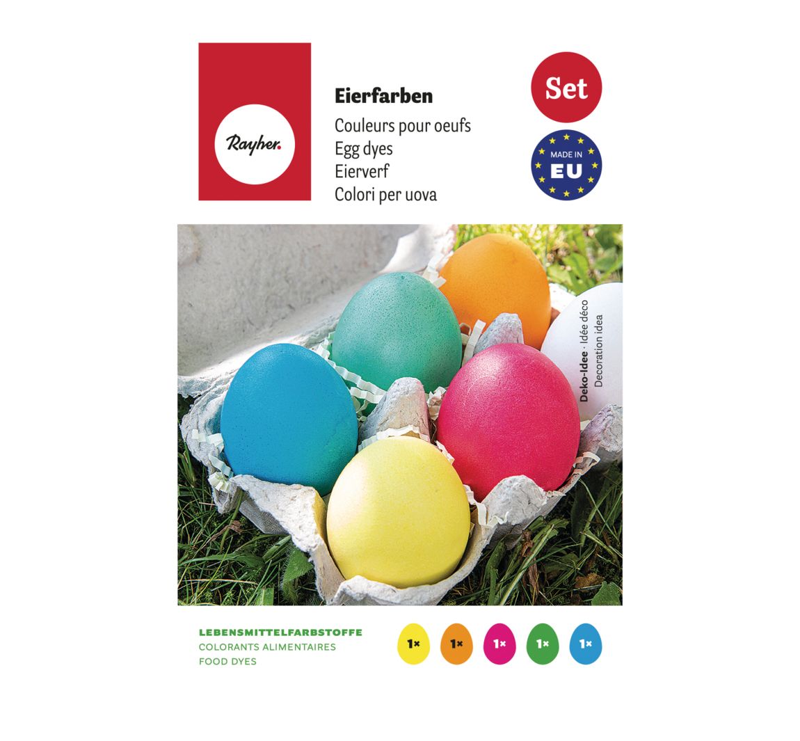 Eierverf set met 5 kleuren