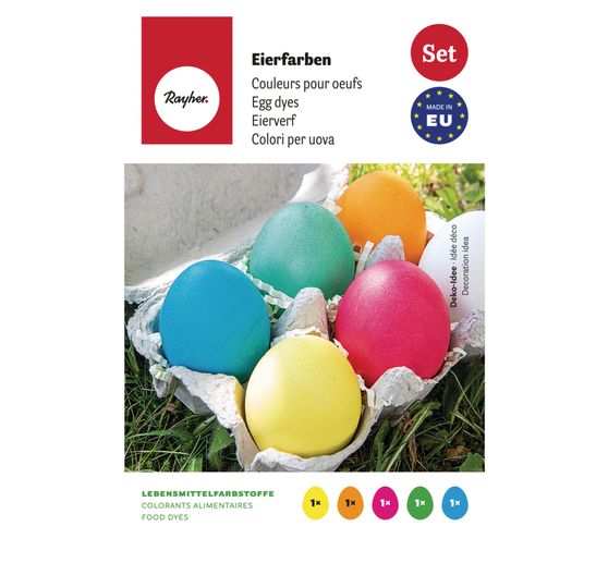 Egg dyes set with 5 colours