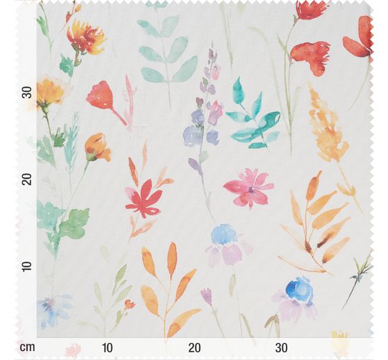 Katoenen stof "Kleurrijke bloemen"