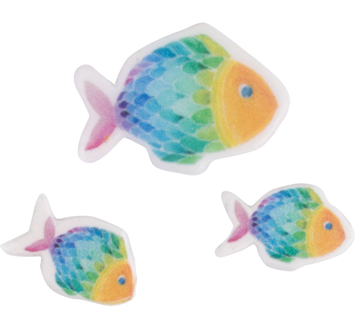 Wasmotief "Regenboogvis"