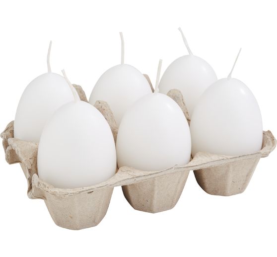 Ei kaarsen, pak van 6 in eierdoos