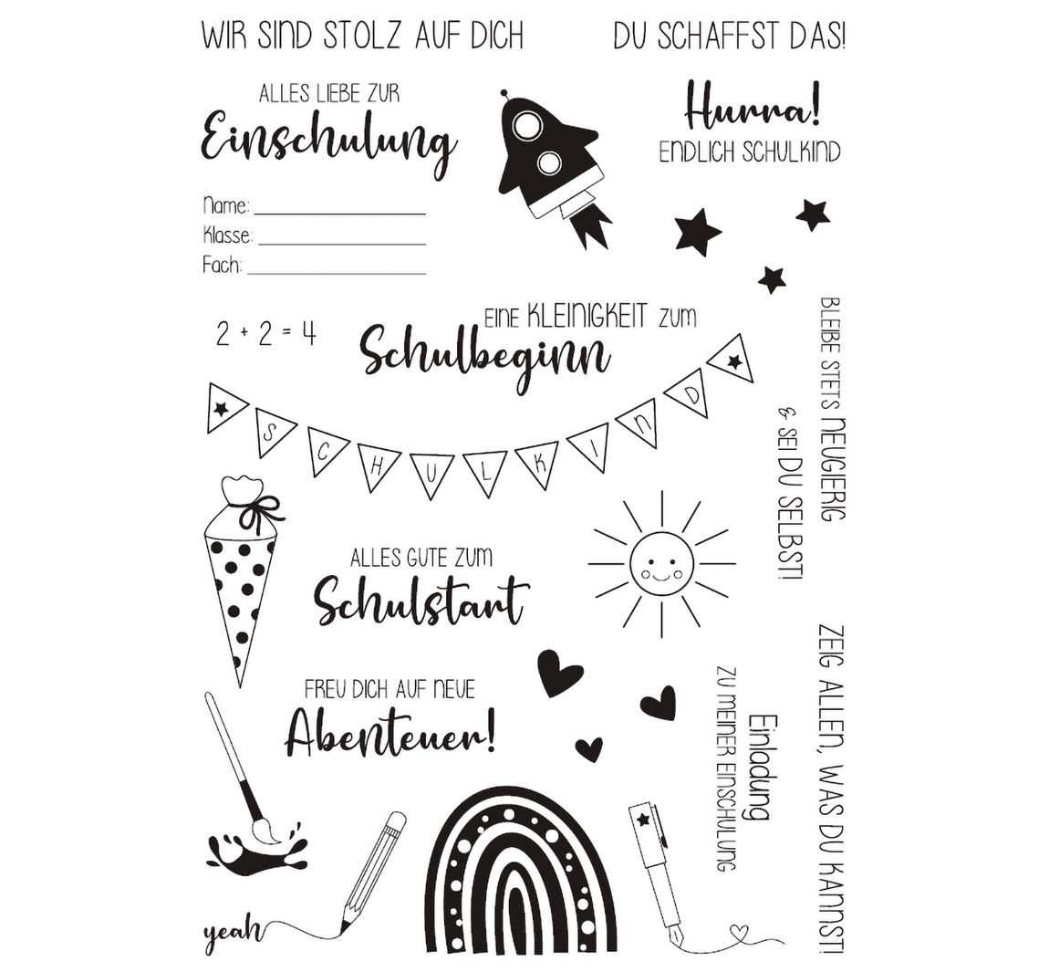 VBS Siliconen stempel "Begin van de school"