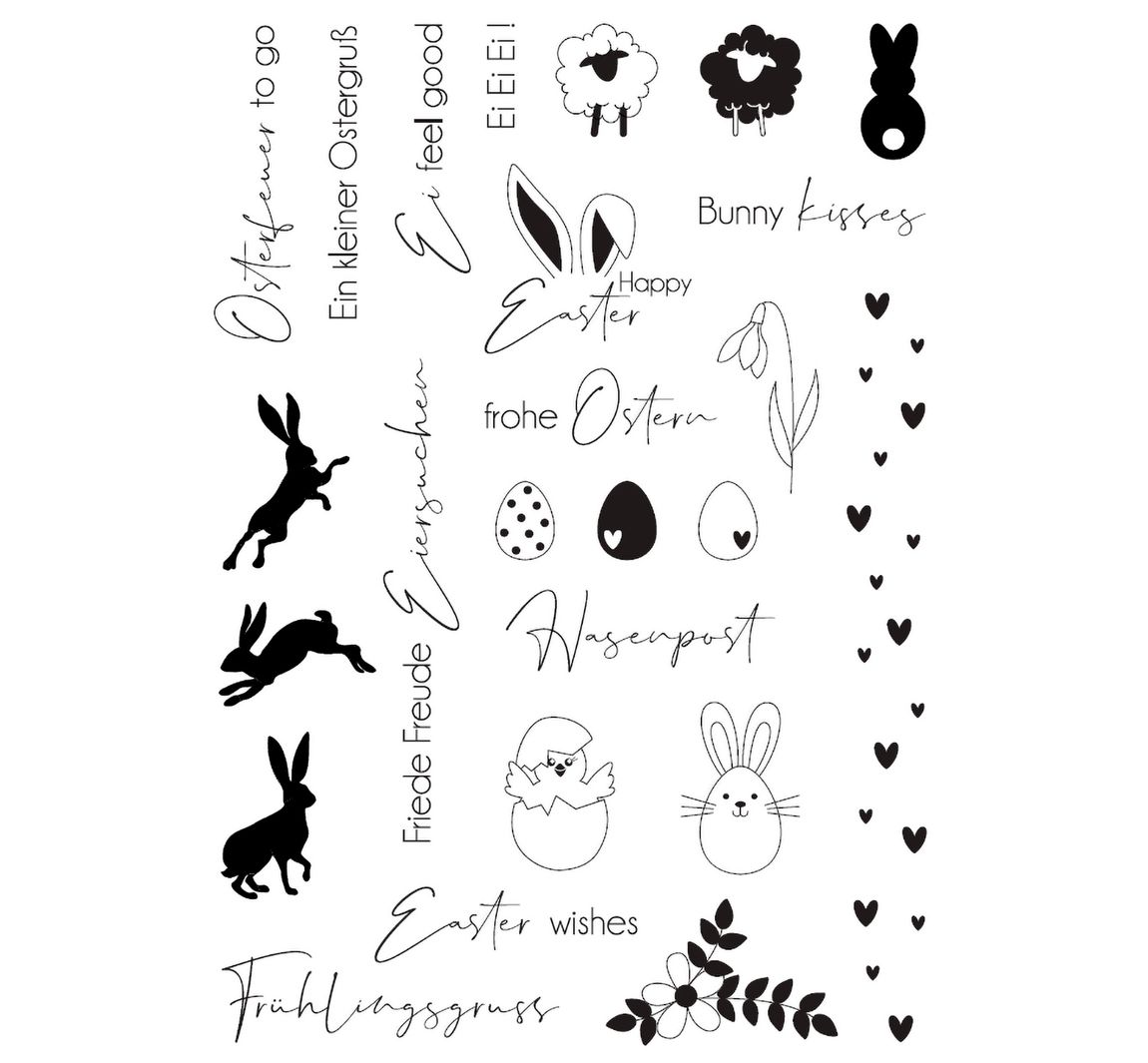 VBS Siliconen stempel "Happy Easter"
