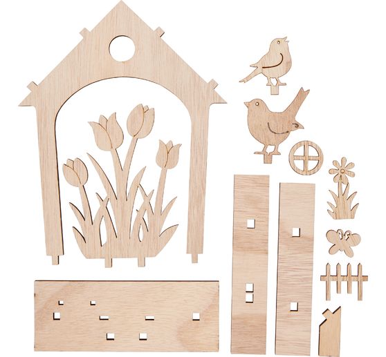 VBS Houten bouwpakket motief huis "Lente ontwaken"