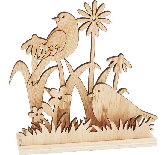 VBS Houten bouwpakket "Vogels in de bloemenweide"