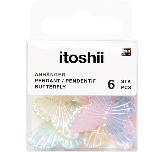 itoshii Bead set "Butterflies", Rainbow pearl mix