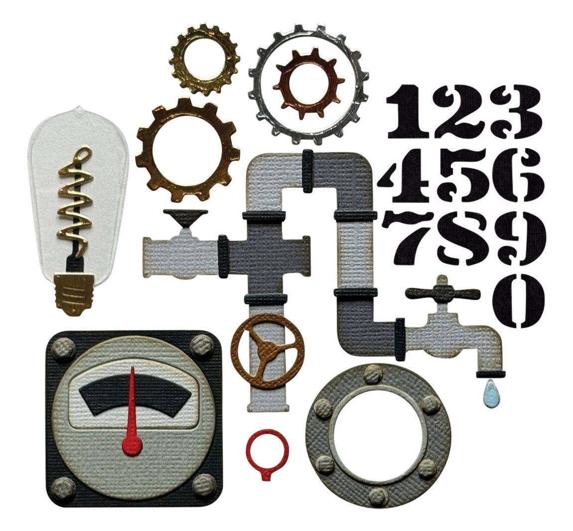Sizzix Thinlits Ponssjabloon "Vault Industrial by Tim Holtz"