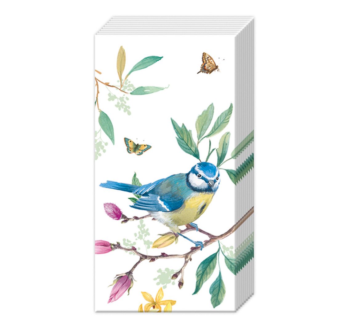 Papieren zakdoeken "Bird Story"