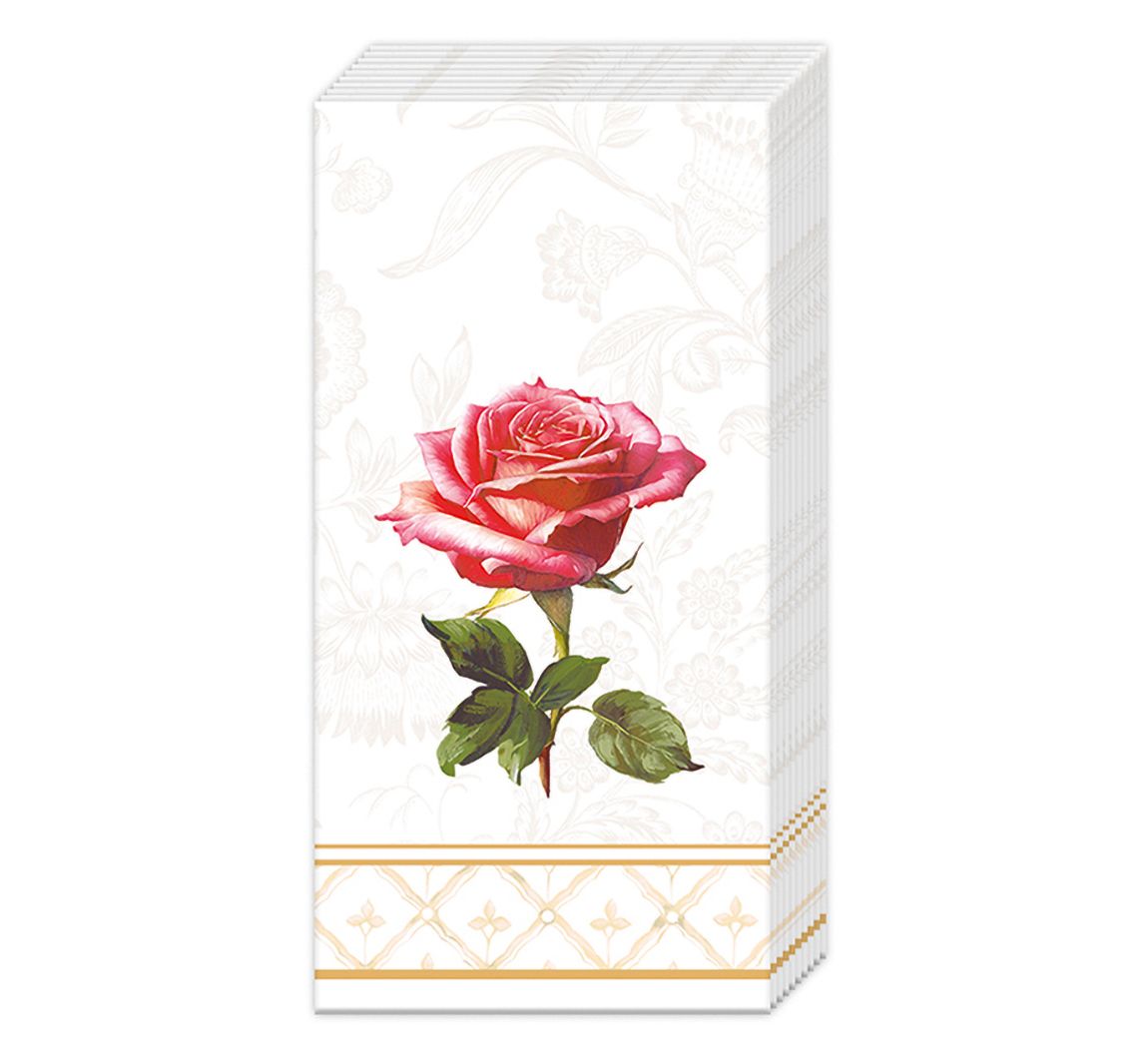 Papieren zakdoeken "Lovely Rose"