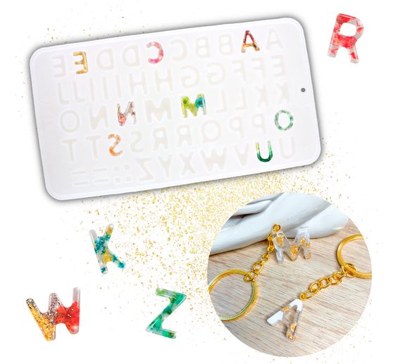 Silicone casting mould for casting resin "Alphabet"