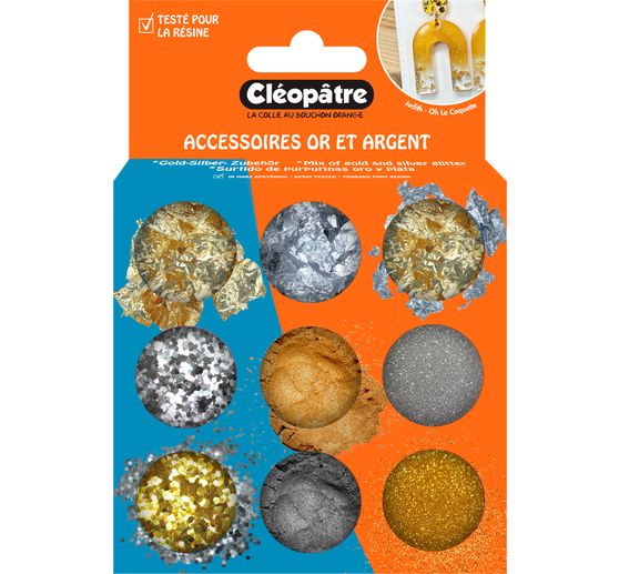 Goud-zilverdeeltjesmix, 9 potjes