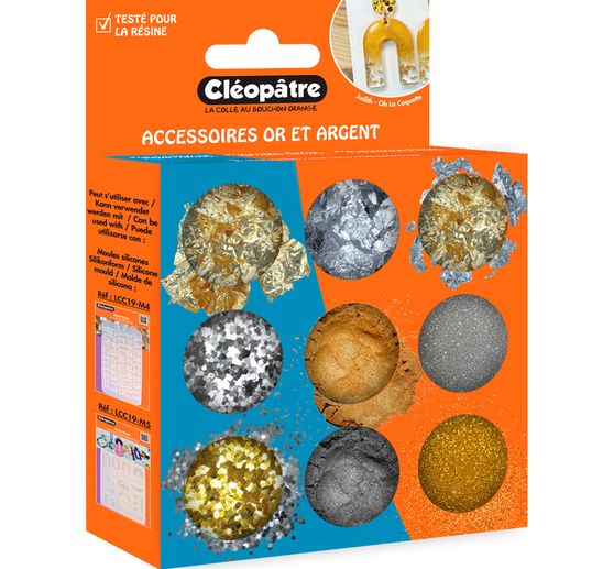 Goud-zilverdeeltjesmix, 9 potjes