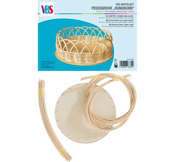 VBS Craft kit Rattan cane "Round basket"