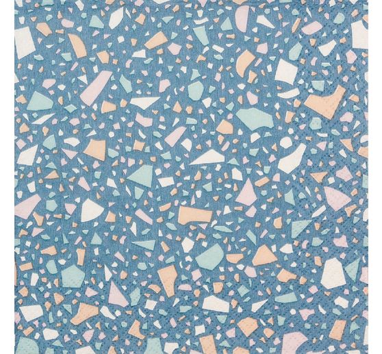 Servet "Terrazzo Blauw"