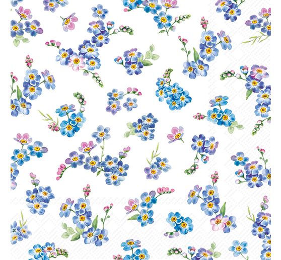 Servet "Blauwe bloemen"