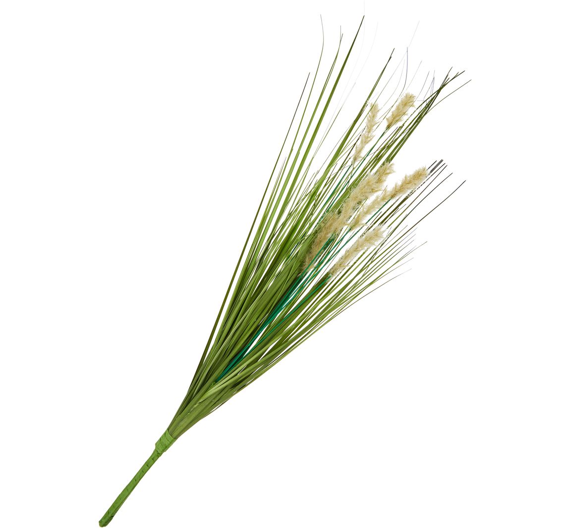 Gras met fruitkraam