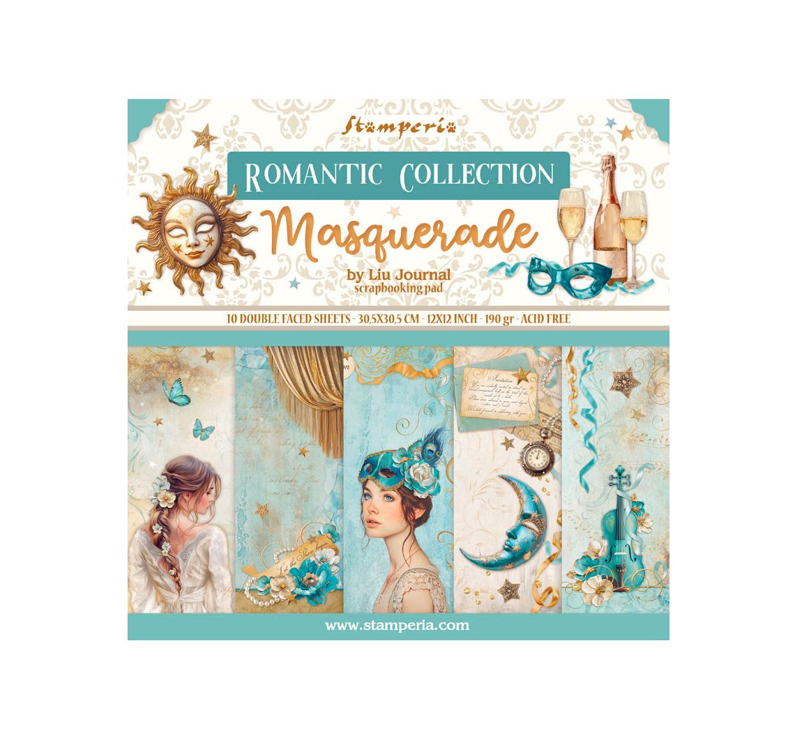Scrapbook blok "Masquerade"