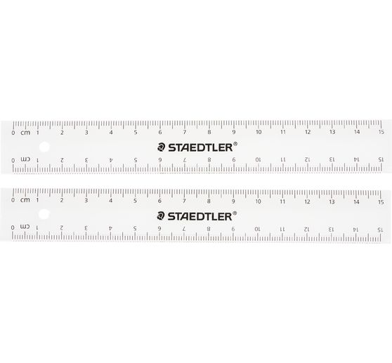 STAEDTLER Liniaal, 15 cm, 2 stuks