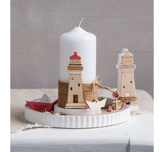 Houten strooidelen "Vuurtoren & Co"