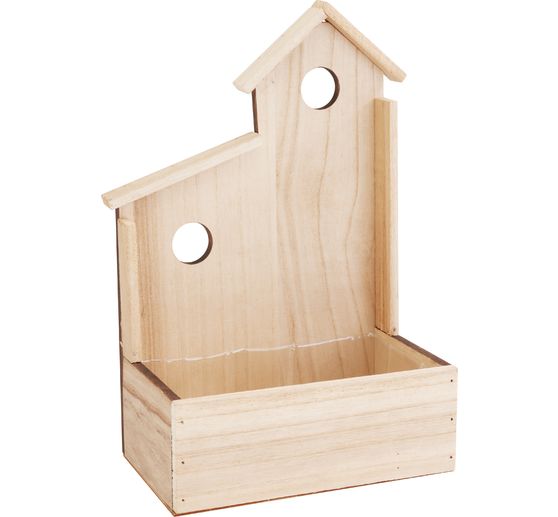 Houten plantkom "Klein huisje"