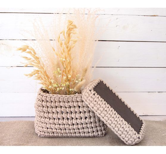 Wooden base for crochet basket "Square"
