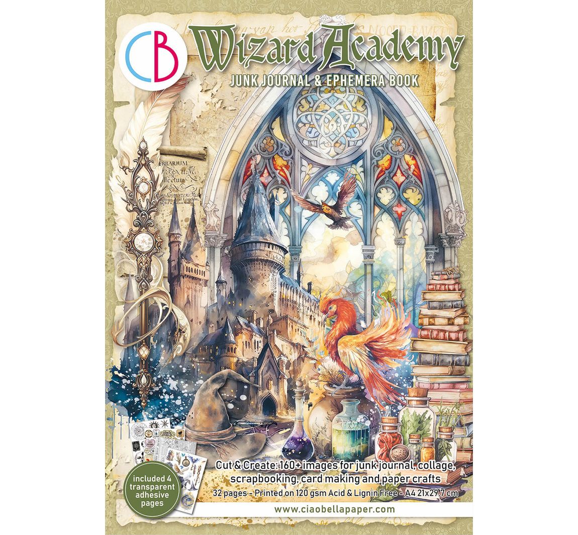Junk Journal & Ephemera Book "Wizard Academy"