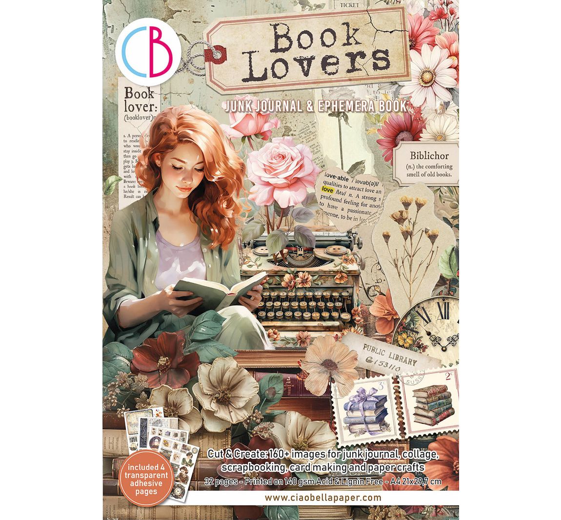 Junk Journal & Ephemera Book "Book Lovers"