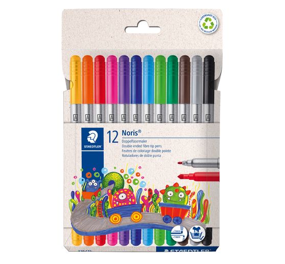 Staedtler Noris Dubbel vezelige pennen, set van 12
