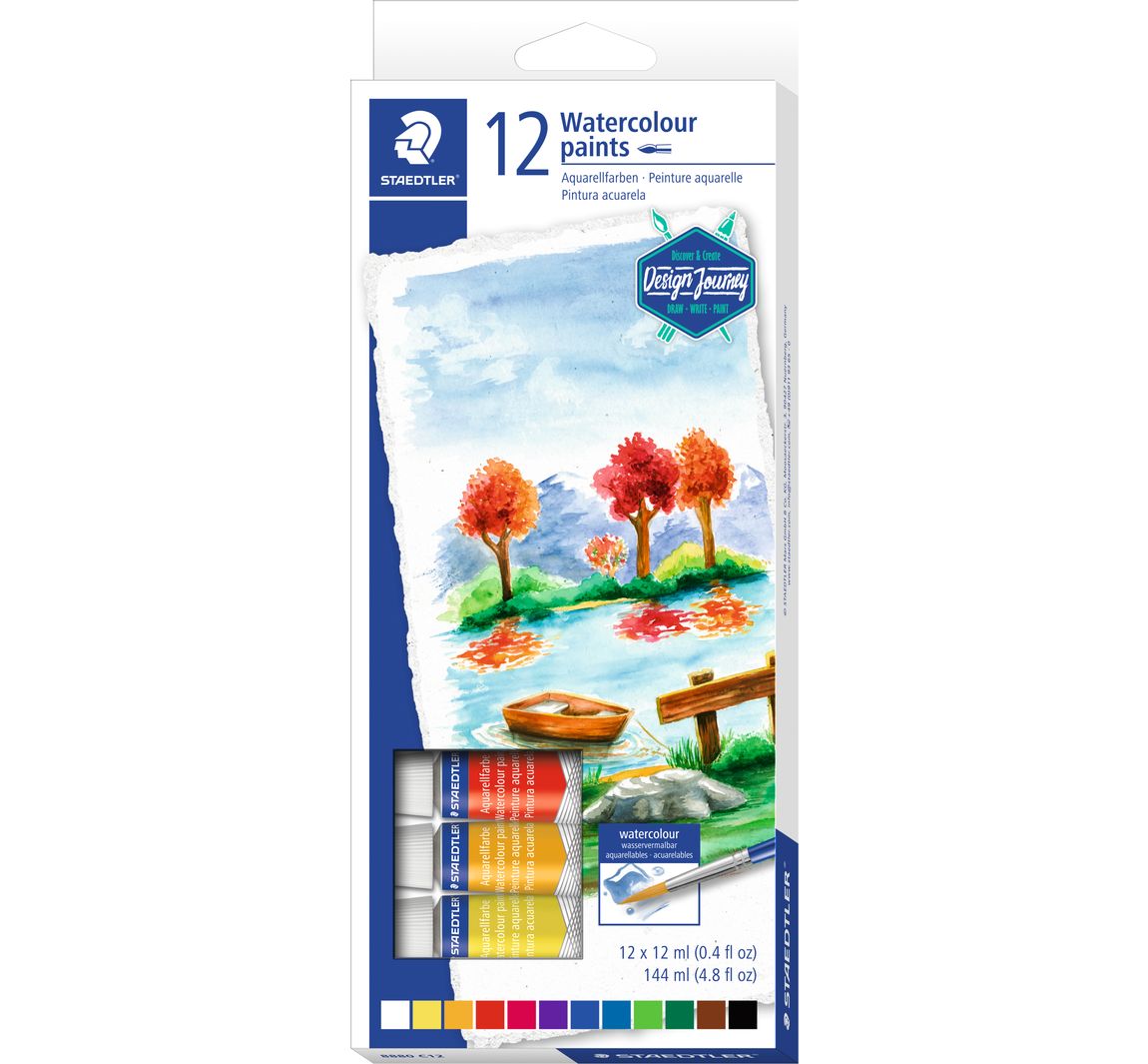 STAEDTLER Aquarelverf, 12 tubes