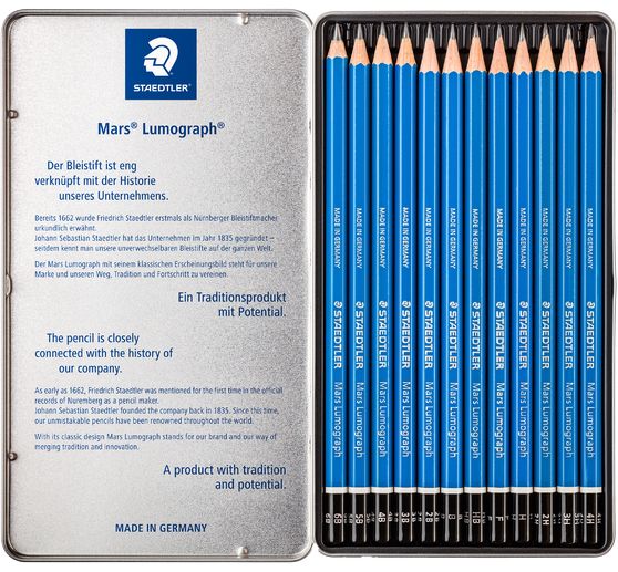 Staedtler Potloden Mars Lumograph, 12 st.