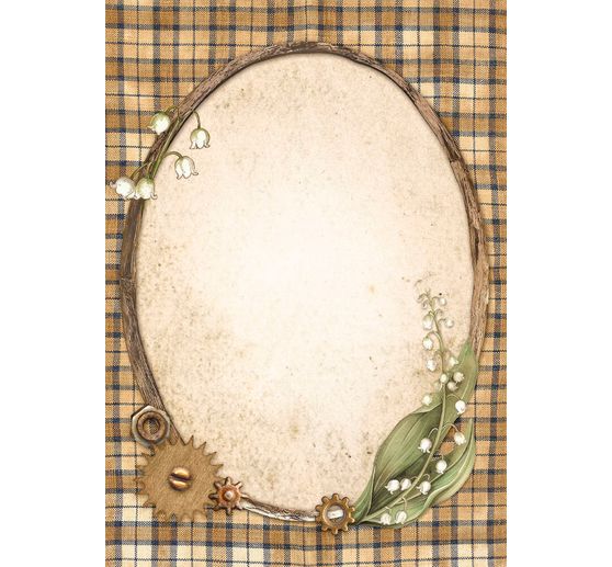Motif straw silk backgrounds "Hidden Grove"